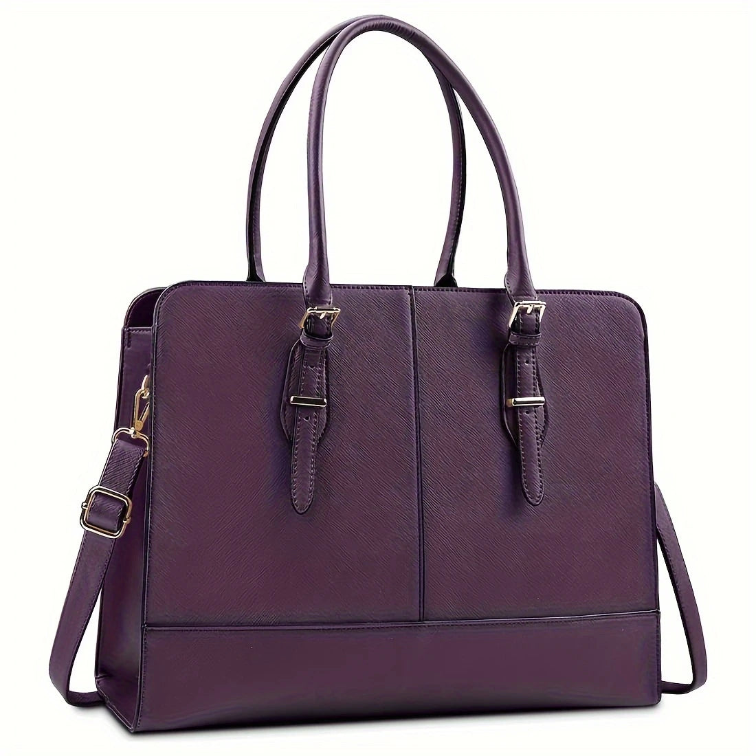 Women | Work Tote Business Office Professional Large Capacity Handbag Shoulder Bag Deep Purple
