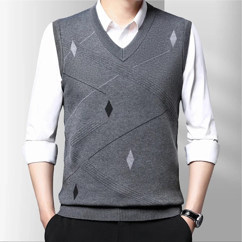 Men's Thick Wool Knit Sweater Vest