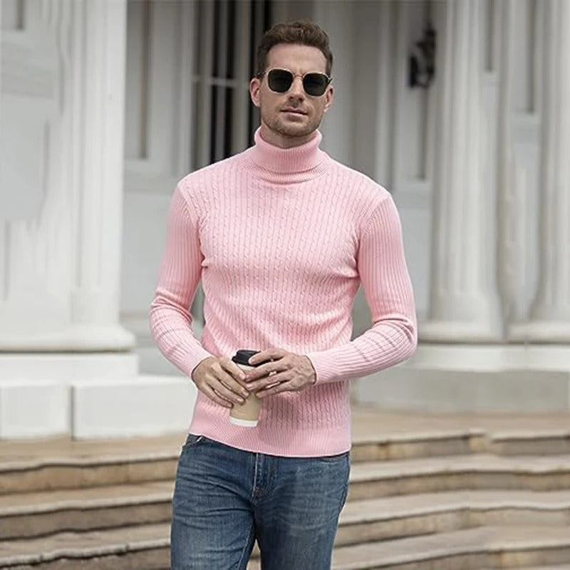 Men's Casual Turtleneck Knitted Sweater