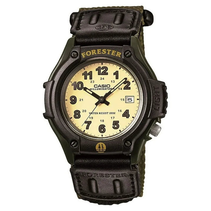 Casio Male 2.81" Sport Cloth Analog Watch, Green
