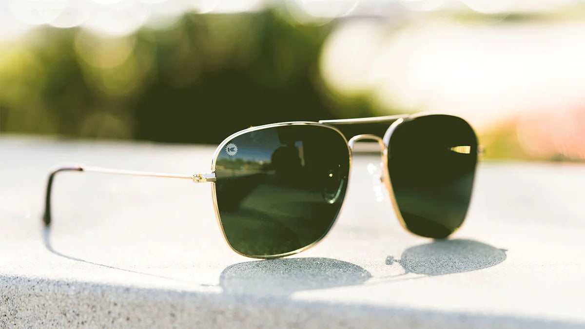 Men Gold / Aviator Green Mount Evans Sunglass