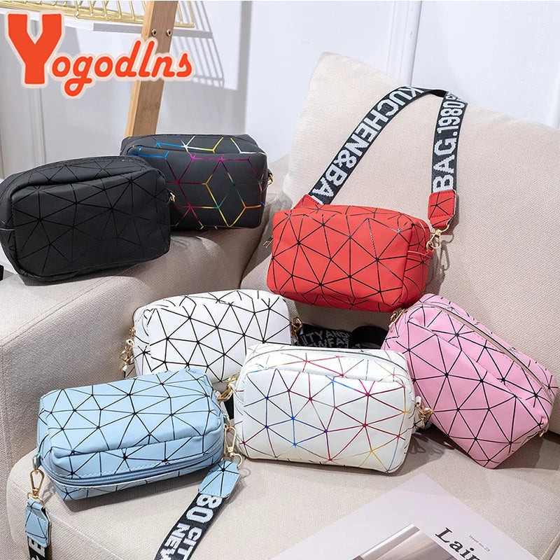 Yogodlns Fashion Laser Crossbody Messenger Bag
