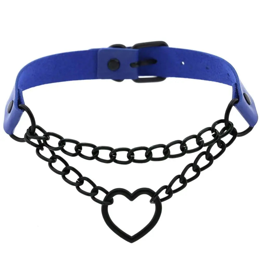 Vintage Heart Goth Choker Necklace