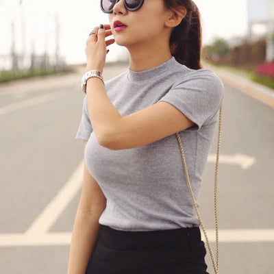 MRMT Women's Half High Collar T-shirt