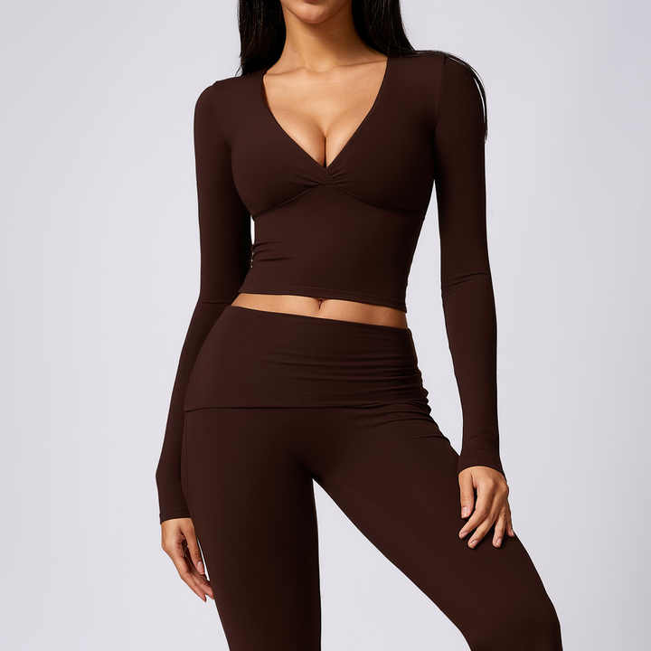 Women's Long Sleeve Sports Crop Top