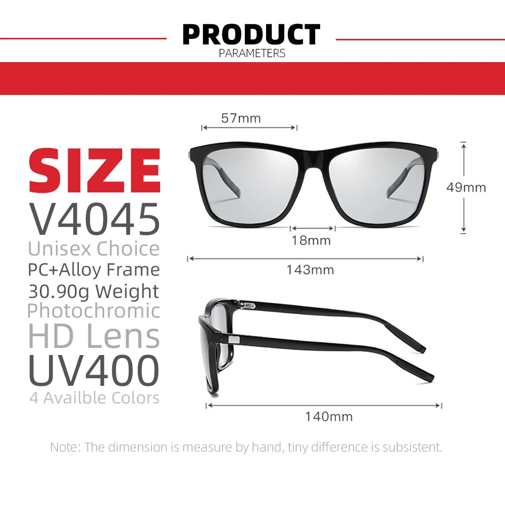 VIVIBEE Color Change Photochromic Polarized Sunglasses