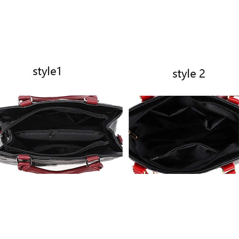 PU Leather Luxury Crossbody Tote Bag
