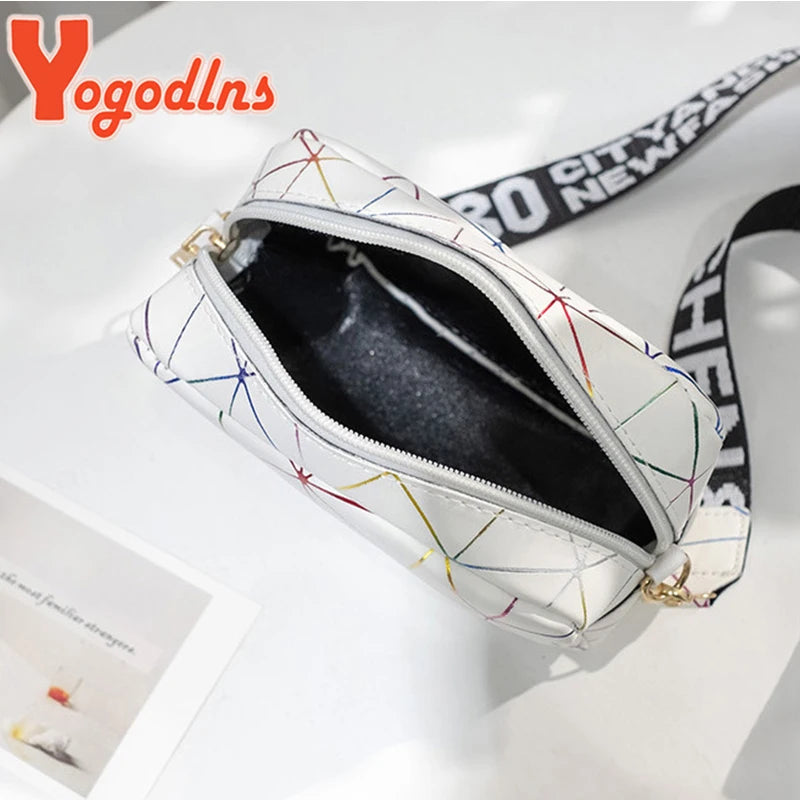 Yogodlns Fashion Laser Crossbody Messenger Bag