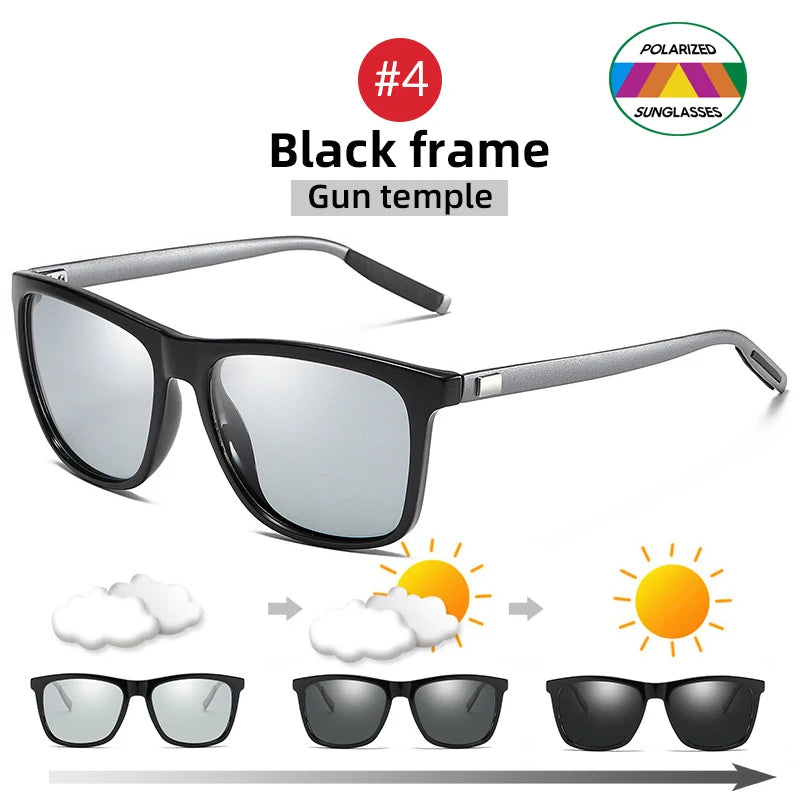 VIVIBEE Color Change Photochromic Polarized Sunglasses