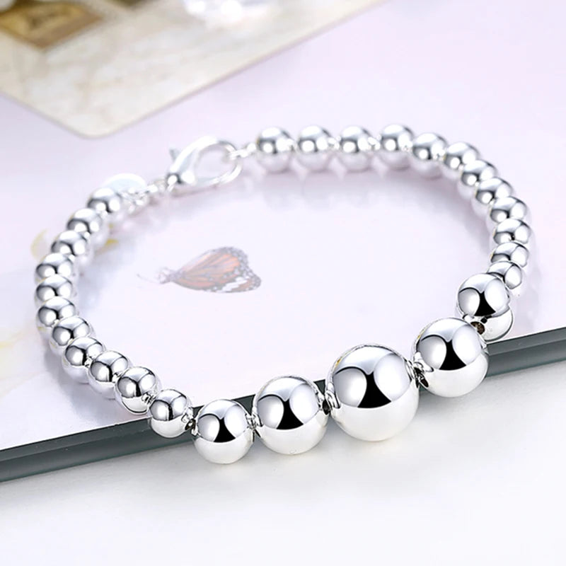 925 Silver Bead Jewelry Set for Women