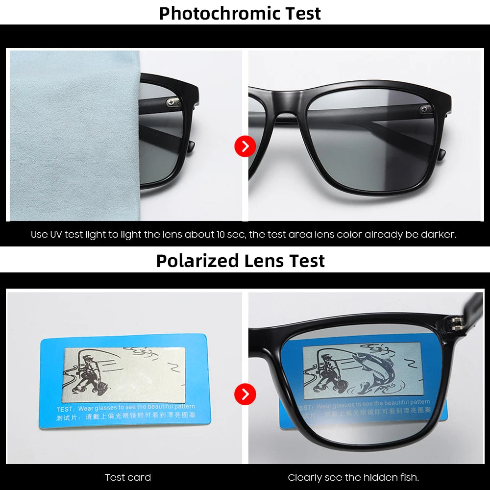 VIVIBEE Color Change Photochromic Polarized Sunglasses