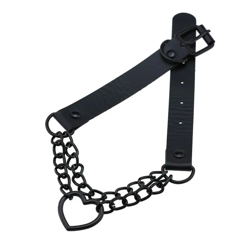 Vintage Heart Goth Choker Necklace