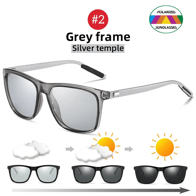 VIVIBEE Color Change Photochromic Polarized Sunglasses