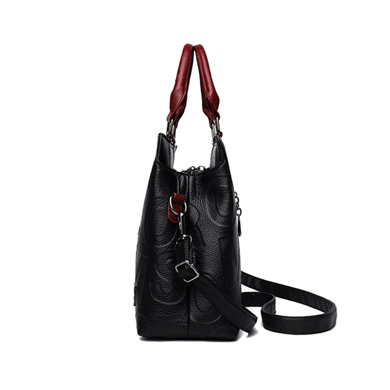 PU Leather Luxury Crossbody Tote Bag