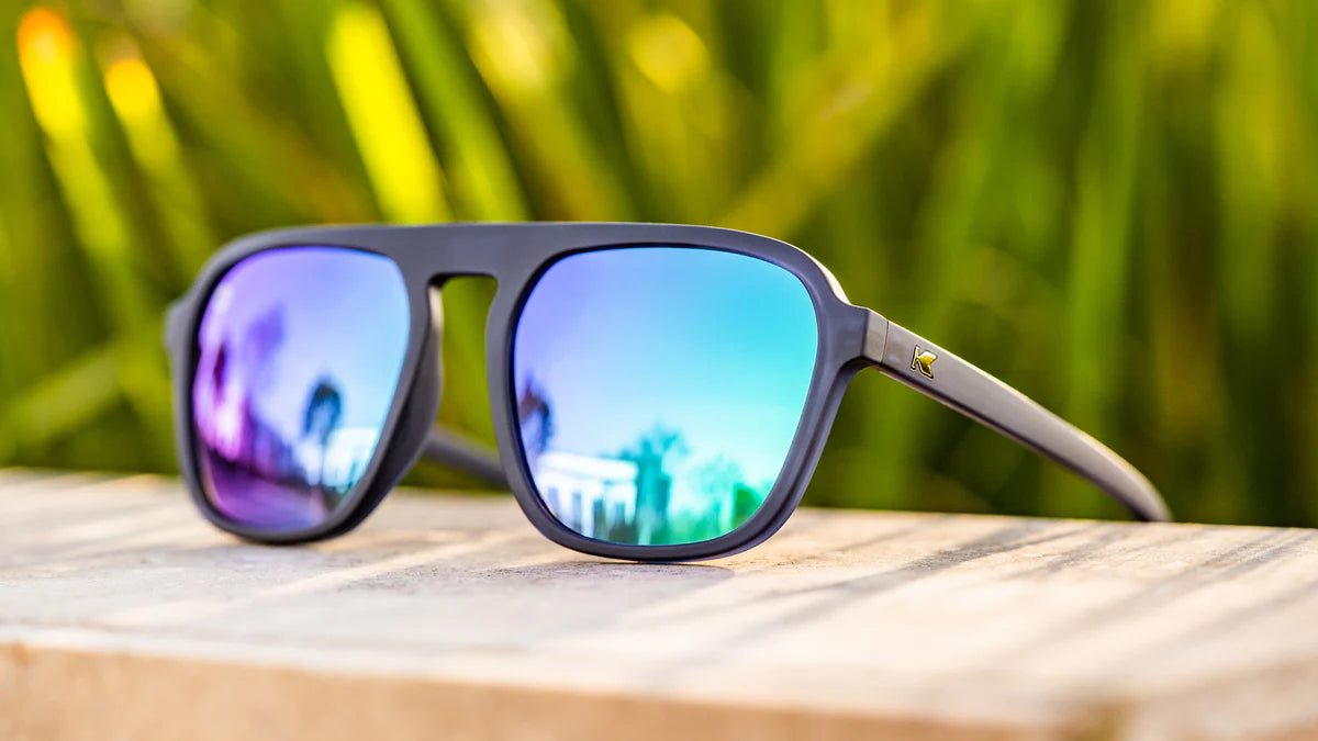 Rubberized Navy Rider Pacific Palisades Sunglass