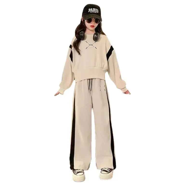 Girls Casual Sports Suit, 2-Piece Set