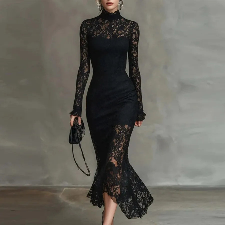 2026 Spring Women's Luxury Elegant Long Sleeve Evening Dresses
