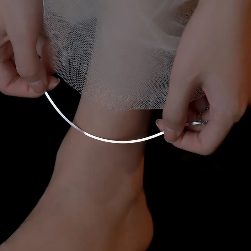 Simple Blade Chain Anklet for Women