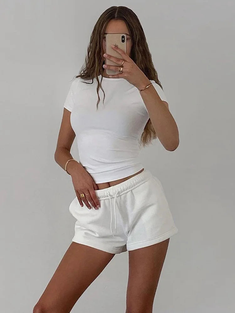 2023 Women's Solid Crop T-Shirt