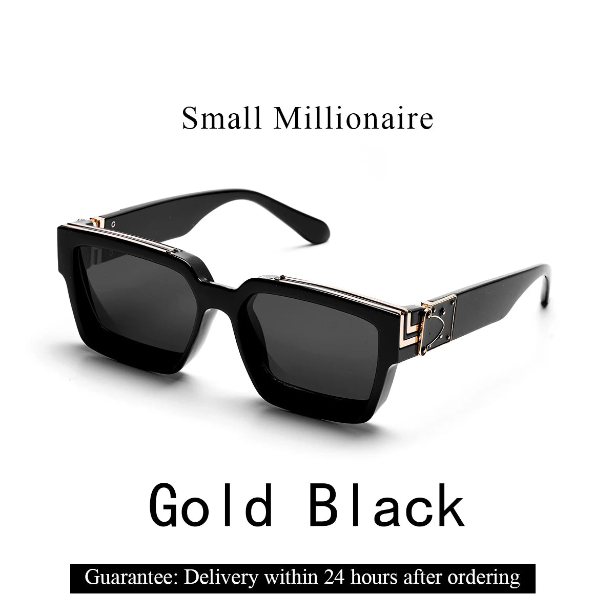 Ruiao Retro Black Luxury Sunglasses 2024
