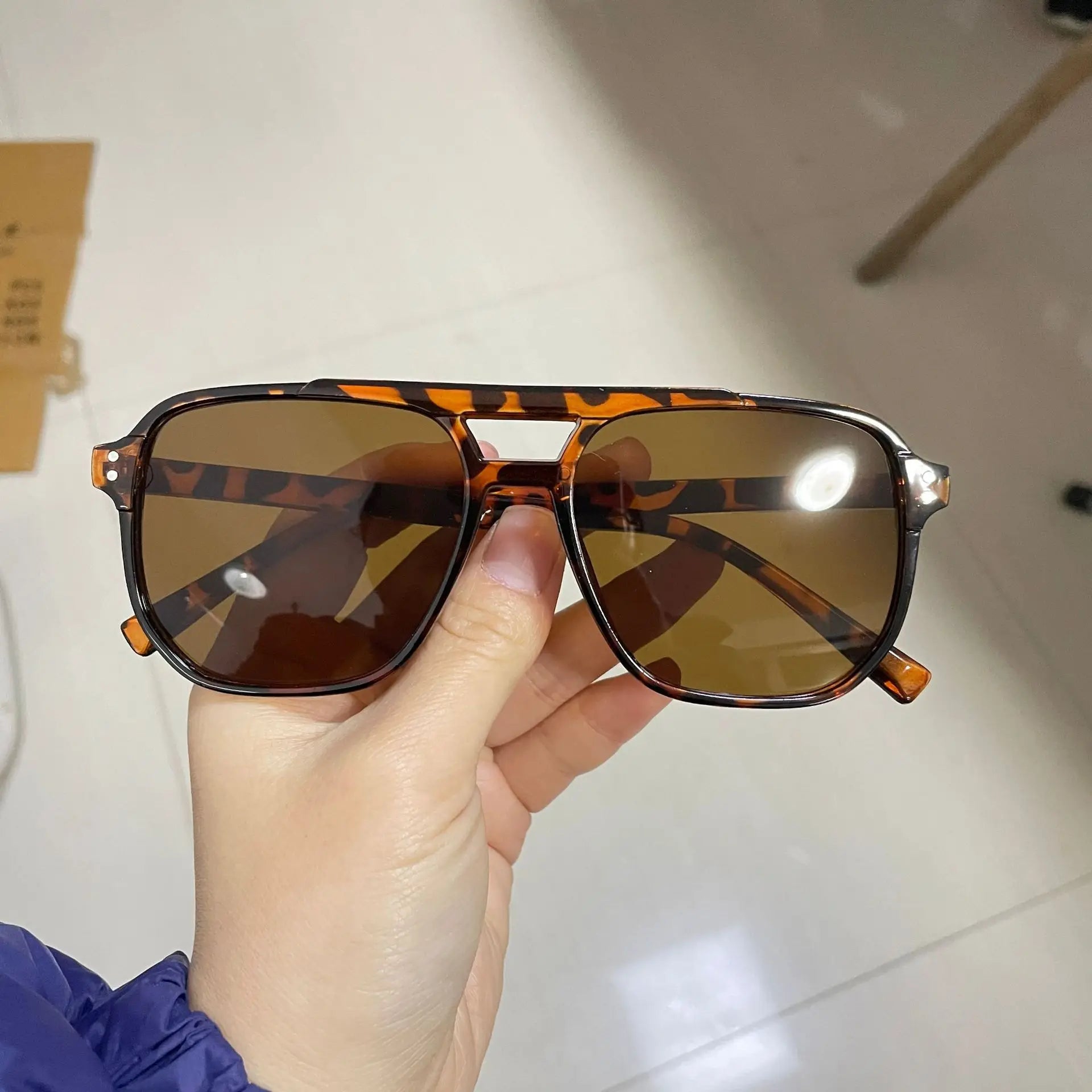 Vintage Big Square Sunglasses UV400 Unisex