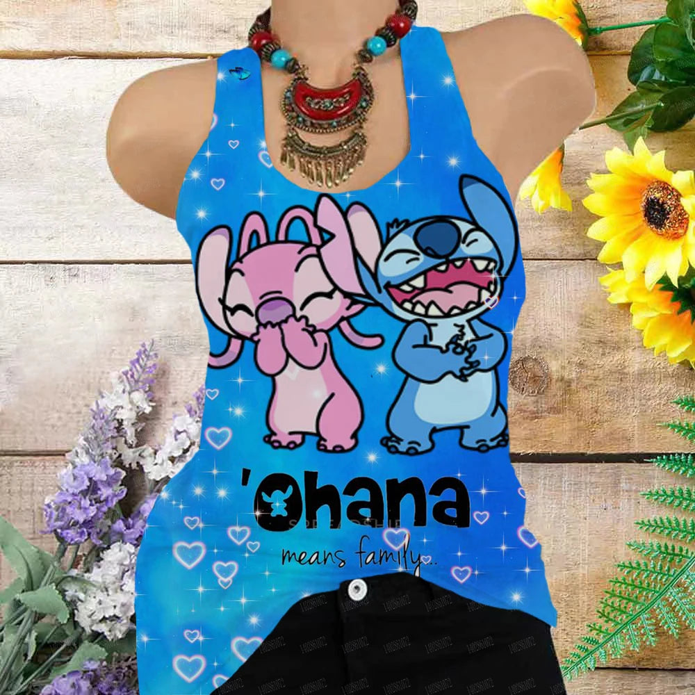 Summer Stitch 3D Print Oversized Tank Top