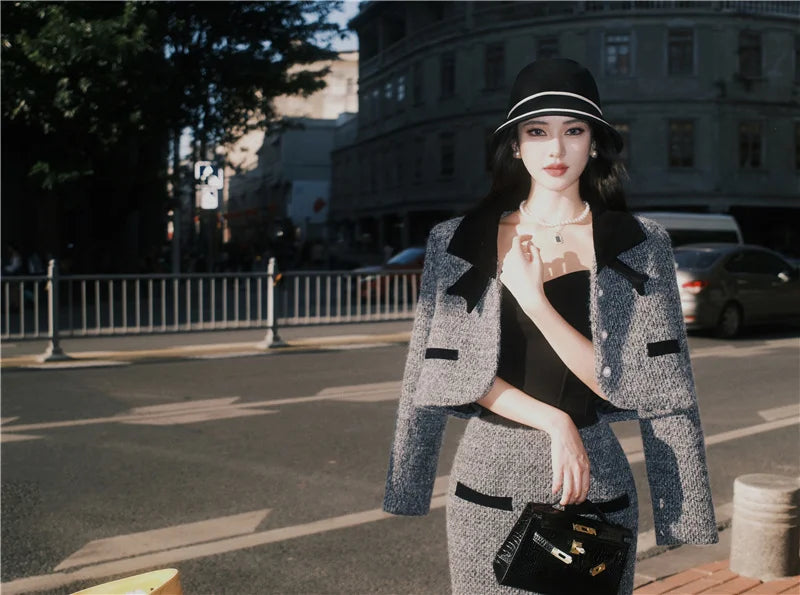 Winter Outfit Women 2024 New Elegant Lady Thickened