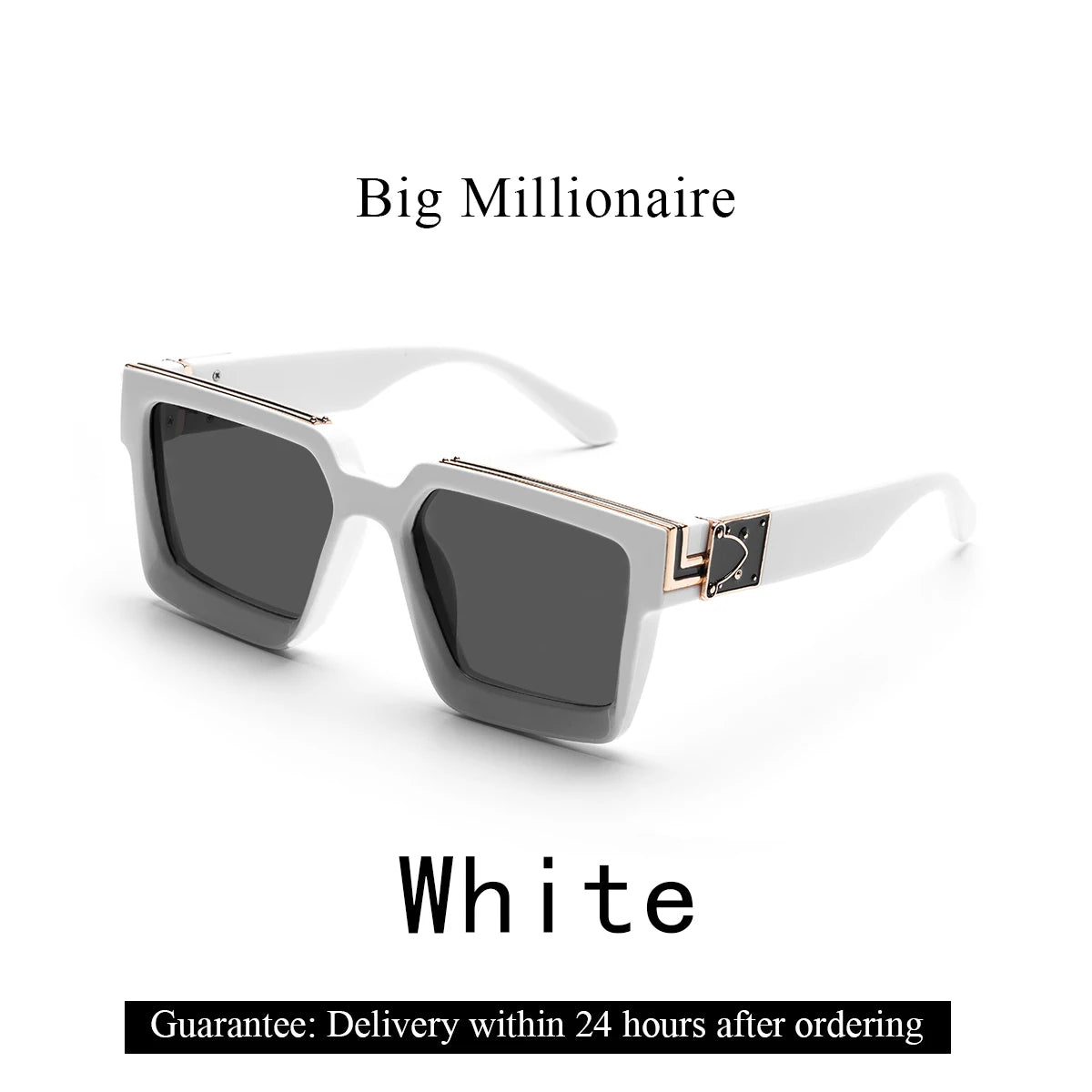 Ruiao Retro Black Luxury Sunglasses 2024