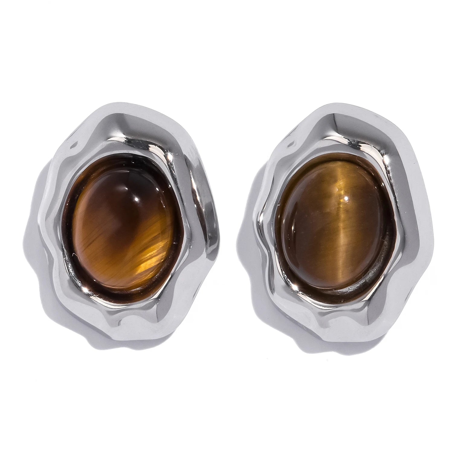 18K Gold Plated Gemstone Earrings