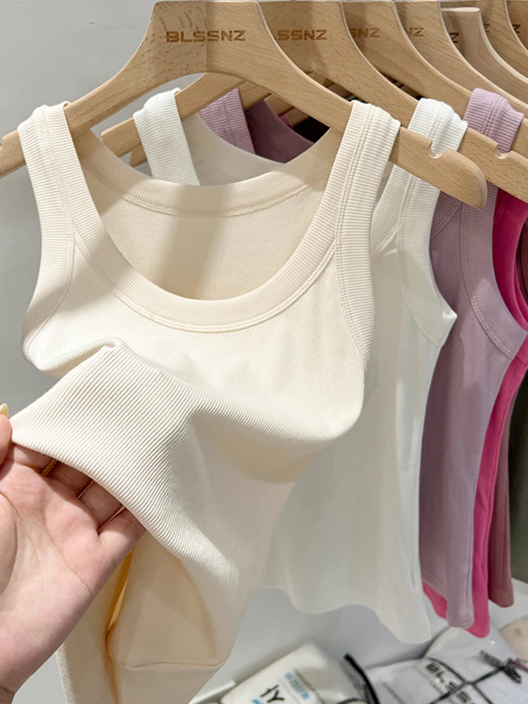 Women’s Ribbed Round Neck Tank Top