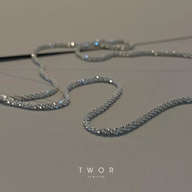 Sparkling Clavicle Chain Choker Necklace