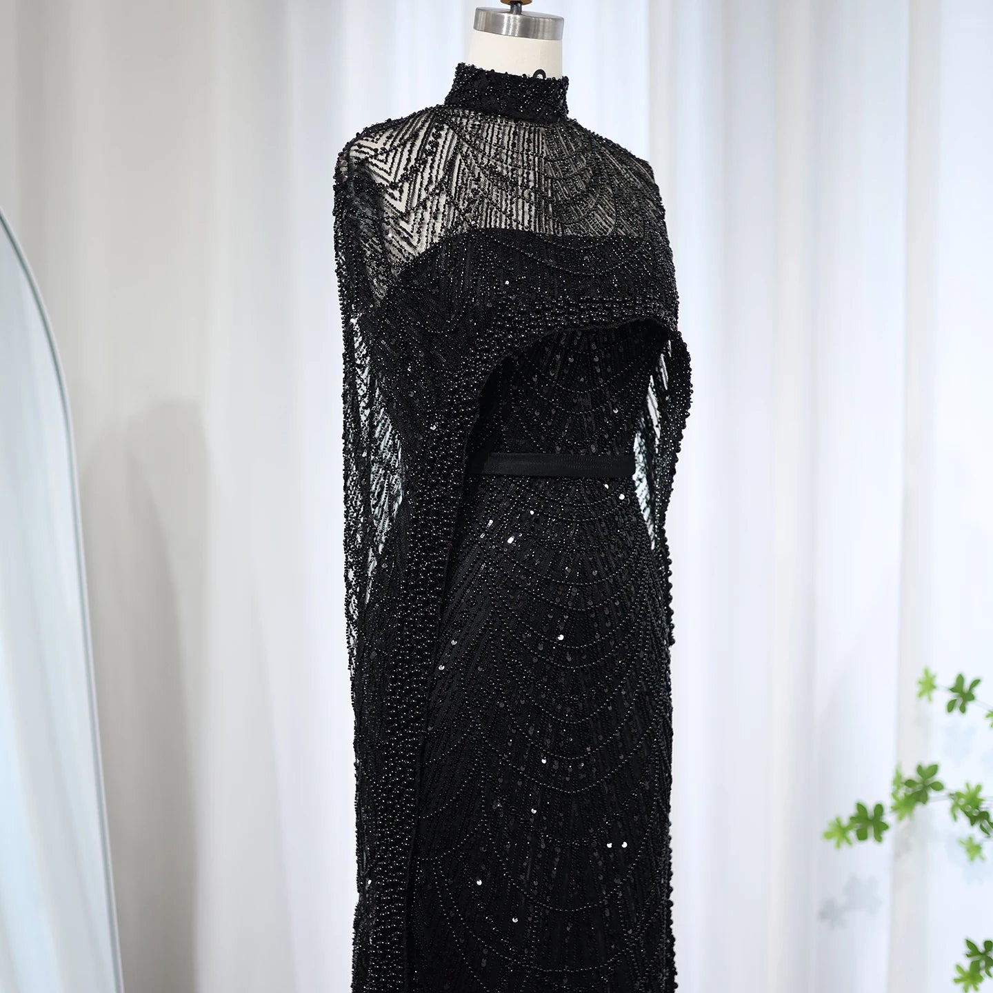 Sharon Said Luxury Pearls Dubai Champagne Evening Dresses