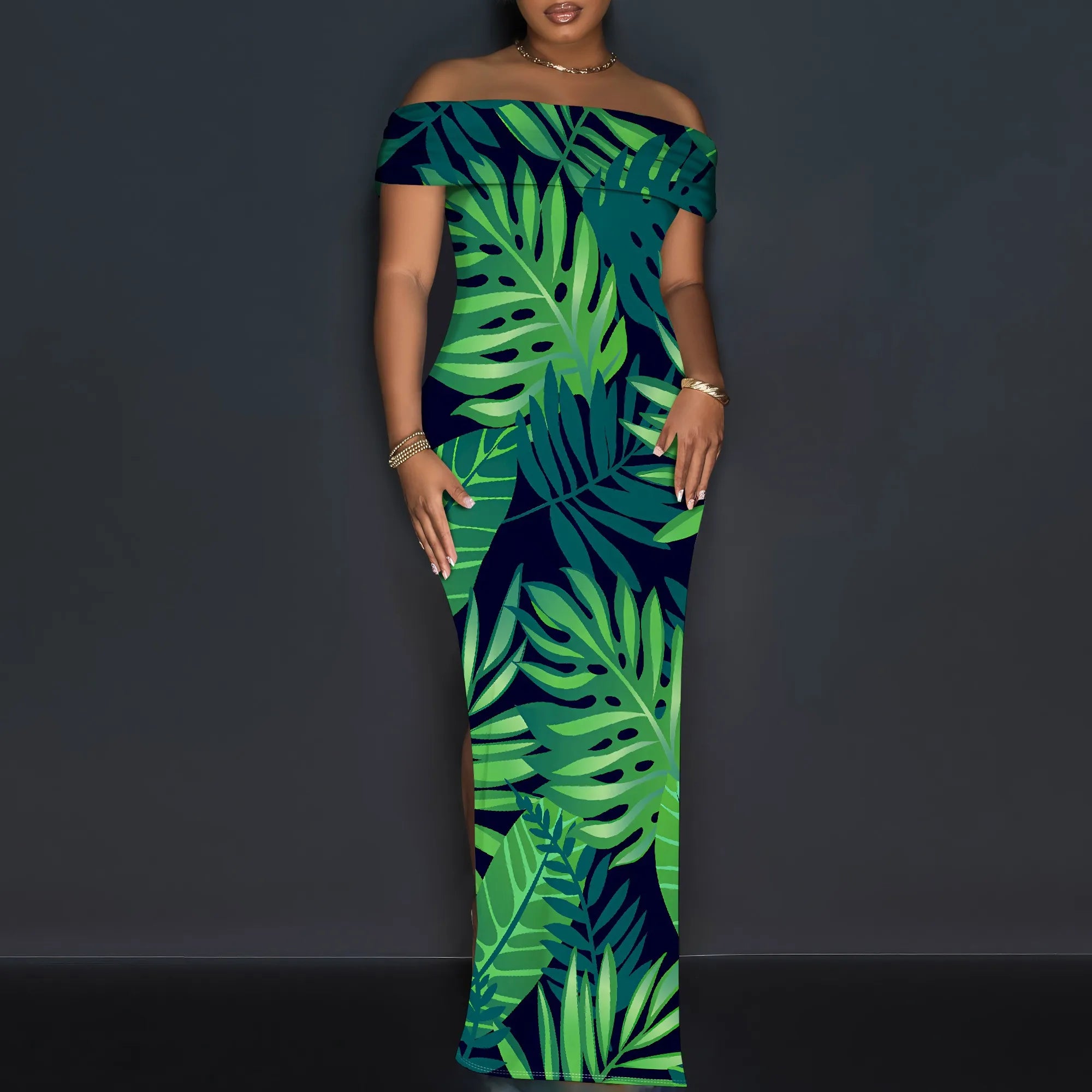 Dress for Women Sexy Dresses Woman Off-Shoulder Maxi Dresses Bodycon Short Sleeves Plus Size Sun Dresses