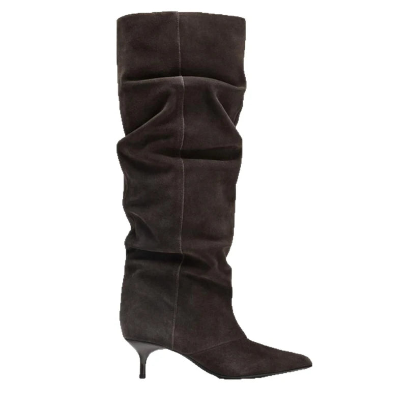 Pointed-toe Stiletto Heeled Boots Fashion