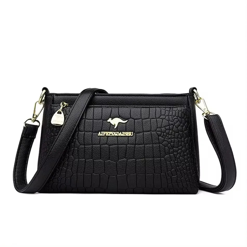 Luxury Print Leather Women’s Shoulder Bag