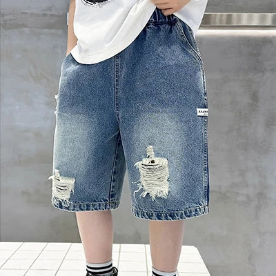 Boys' Korean Style Denim Shorts