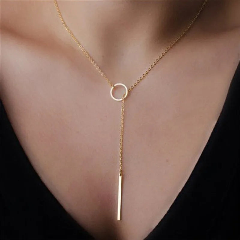 Simple Pearl Beads Gold Necklace