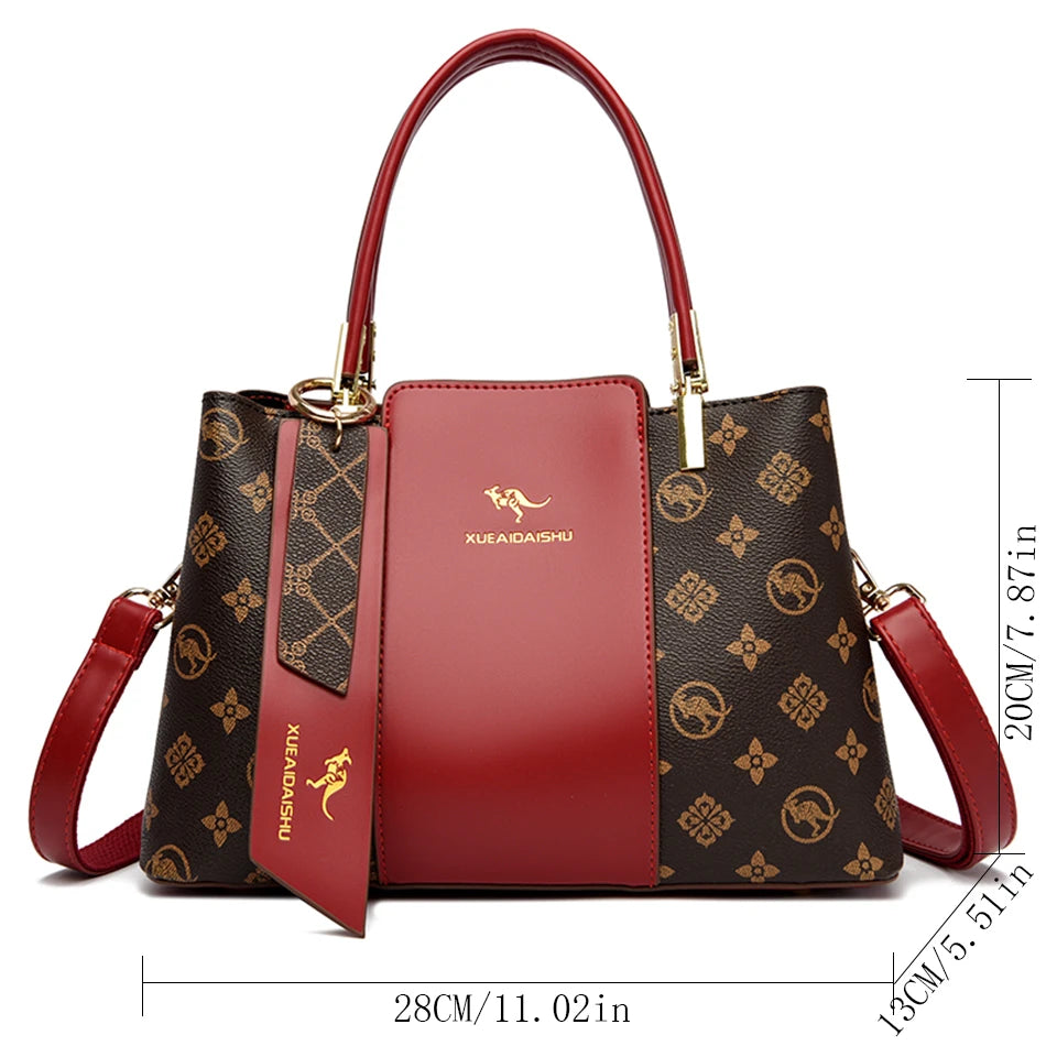 Luxury Print Leather Women’s Shoulder Bag