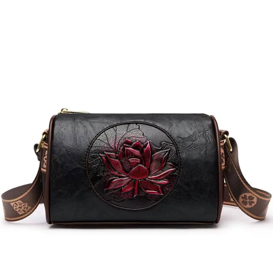 Luxury Print Leather Women’s Shoulder Bag