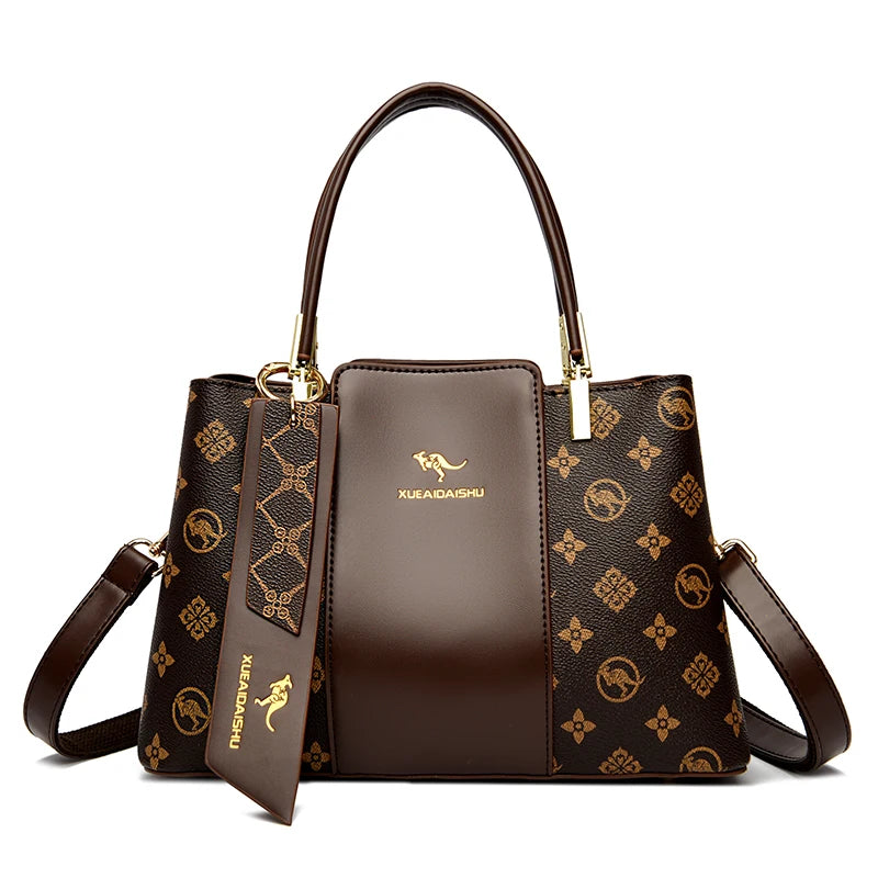 Luxury Print Leather Women’s Shoulder Bag