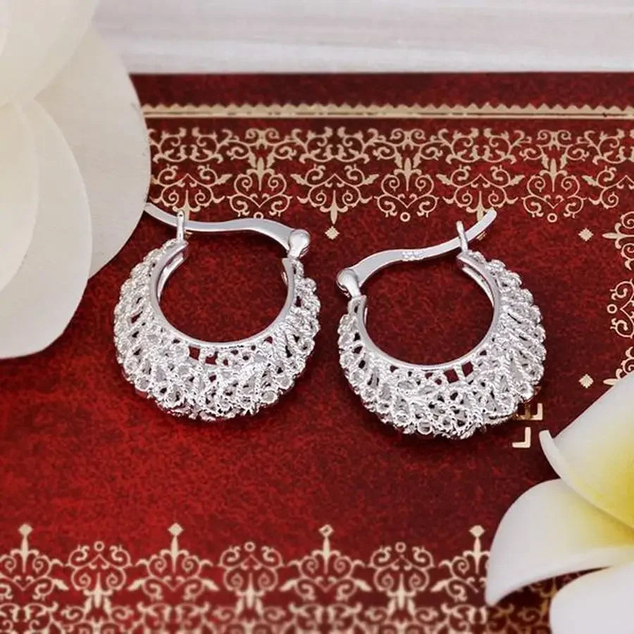 Pure 925 Silver Charm Earrings for Women