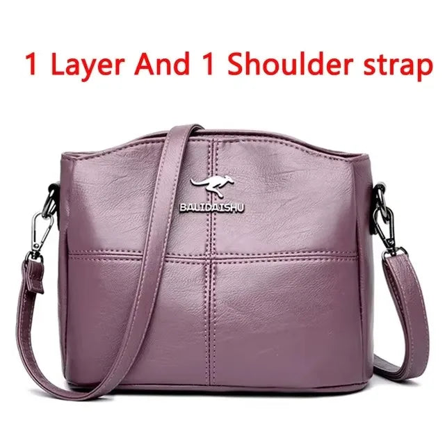 Luxury Print Leather Women’s Shoulder Bag