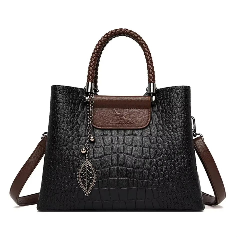 Luxury Print Leather Women’s Shoulder Bag