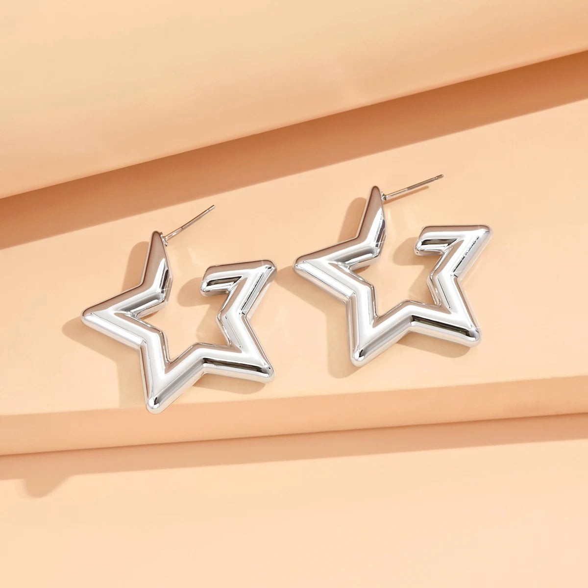 Geometric Irregular Metallic Earrings