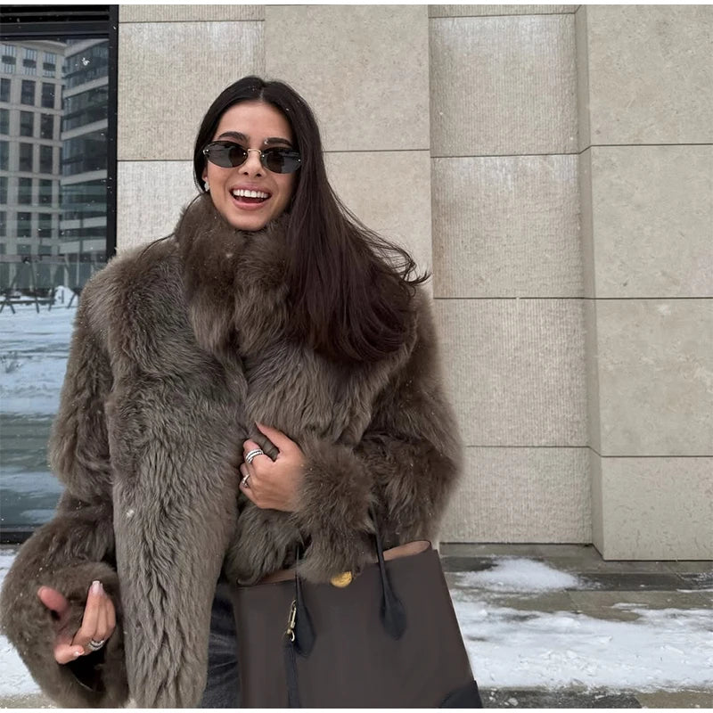 Winter Warm Thick Women Faux Fur Coats