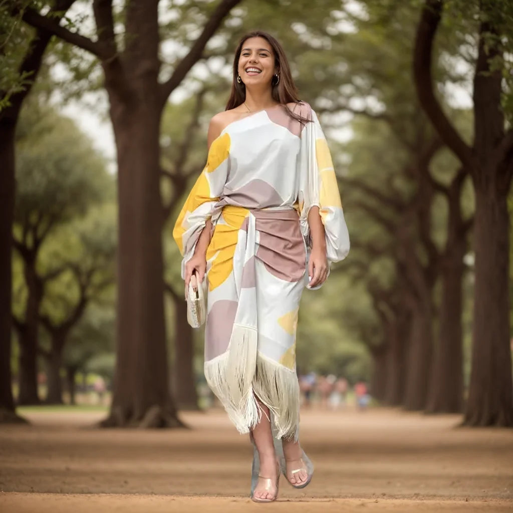 Spring Printing Dress Suits for Women