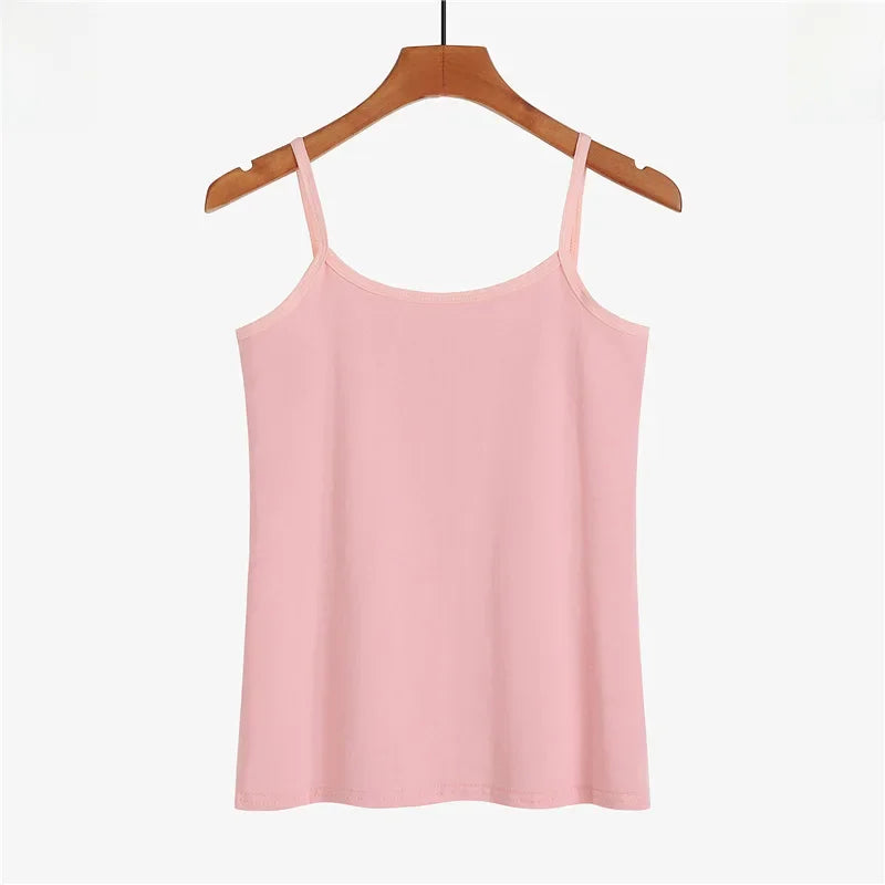 Pure Cotton White Sleeveless Tank Top