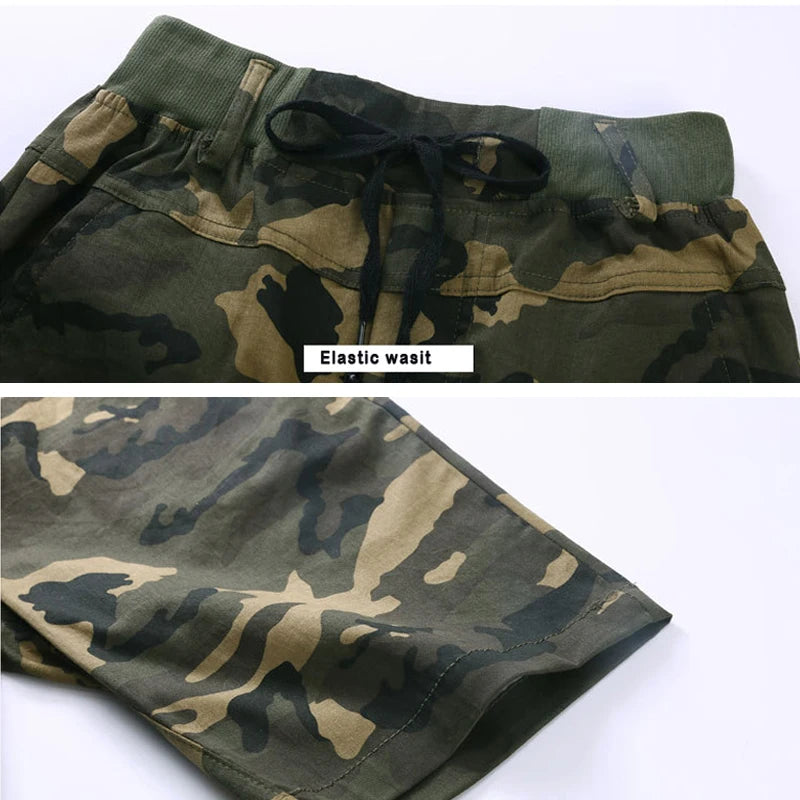 Boys Army Camouflage Shorts Summer