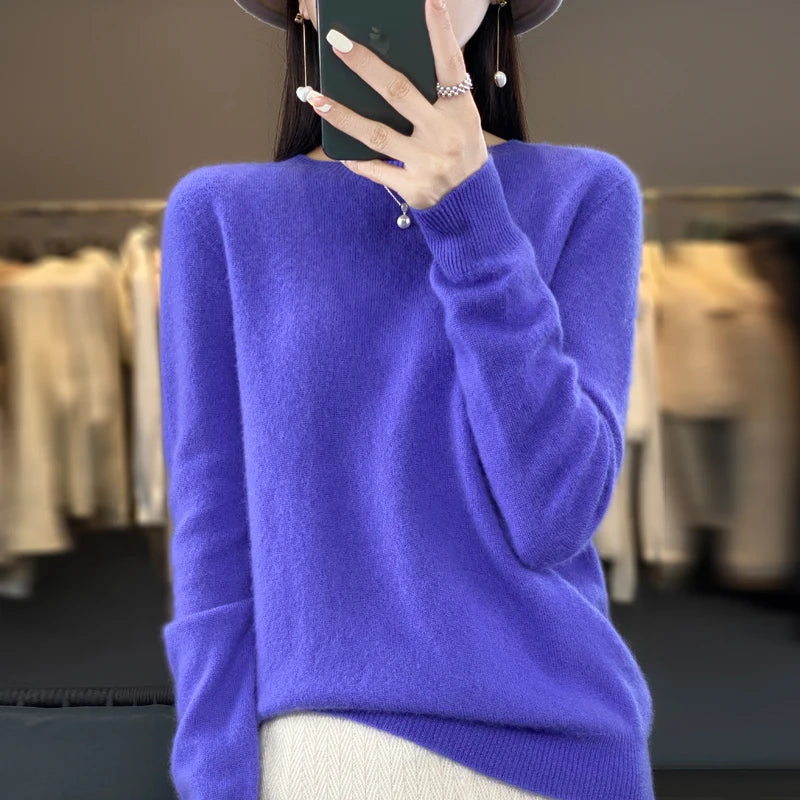 100% Merino Wool Cashmere Sweater for Women