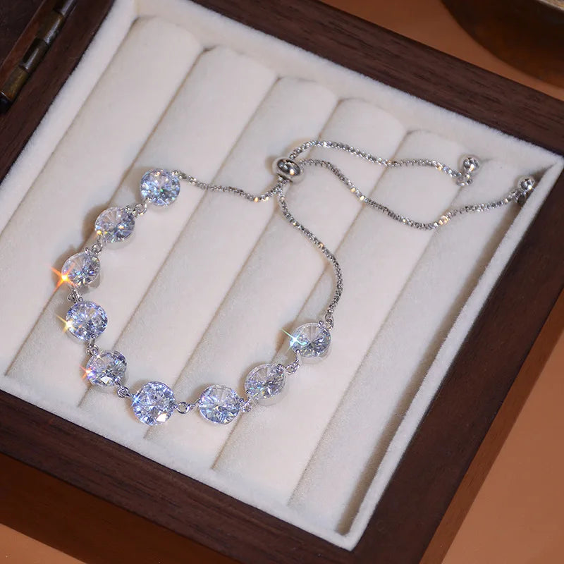 Luxury AAA Zircon Opal Clover Adjustable Bracelet